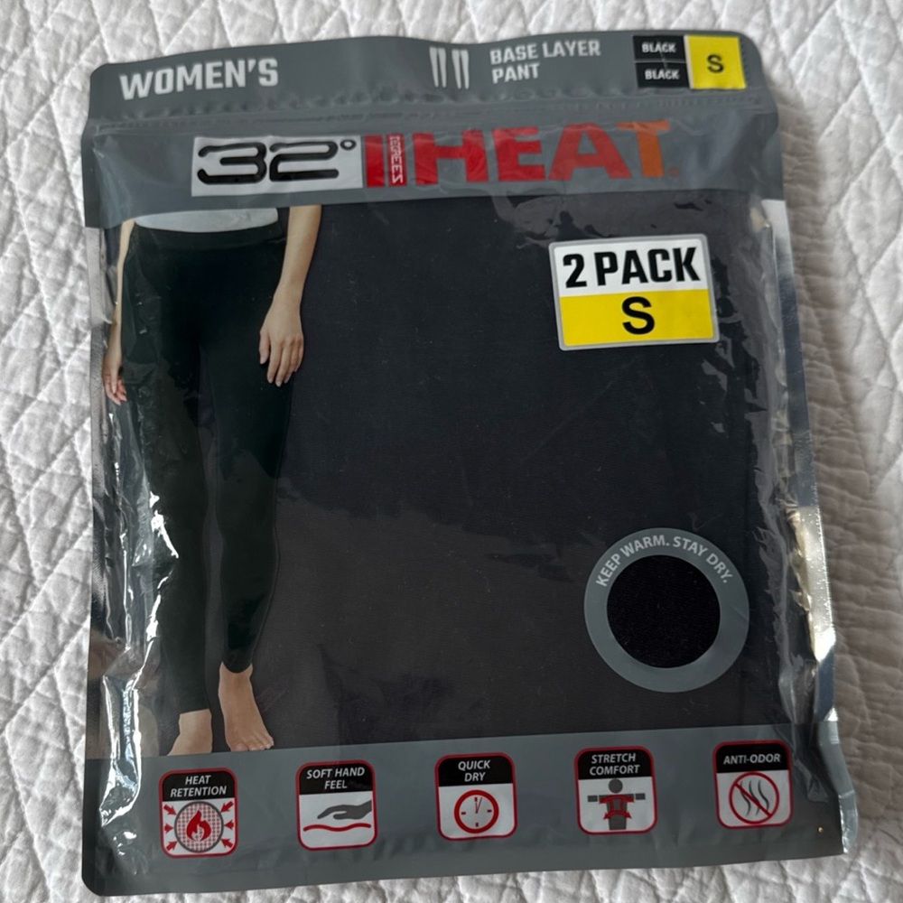 32 Degrees Men's Black Underwear - 2 Pack